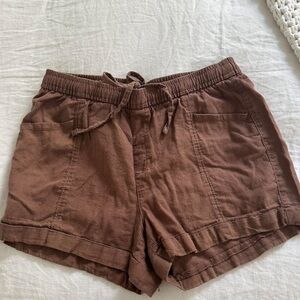 Brown old navy linen shorts